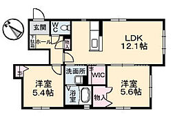 ヴィラフィオーレ 2LDKの間取図画像