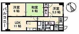 ファミーユ舟入中町 3LDKの間取図画像