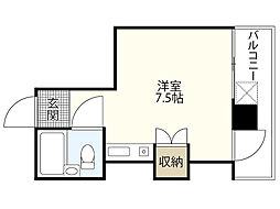 絹谷ビル ワンルームの間取図画像