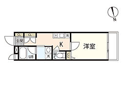 M・テラス竜王町 1Kの間取図画像