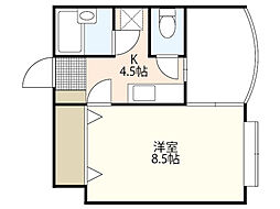 第5和秀ビル 1Kの間取図画像