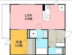 レオーネ18 1LDKの間取図画像