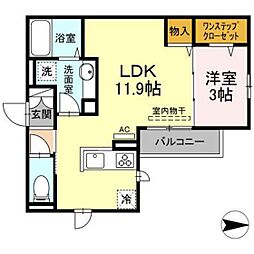 ジオグランデ 1LDKの間取図画像