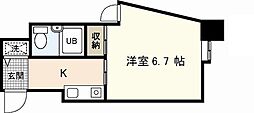 ダイアパレス横川公園 1Kの間取図画像