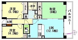 コムズ天満 3LDKの間取図画像
