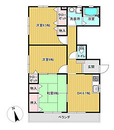 グリーンヒル 3DKの間取図画像
