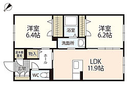 メゾン・カンフリエ井口 2LDKの間取図画像