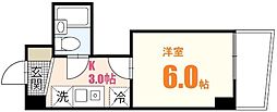 アストラムシンカワ 1Kの間取図画像