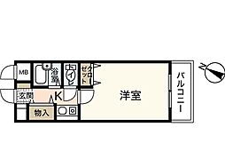 ステューディオせせらぎ 1Kの間取図画像