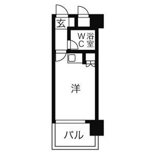 ダイアパレス皆実町 ｜広島県広島市南区皆実町6丁目(賃貸マンション1R・6階・18.09㎡)の写真 その2