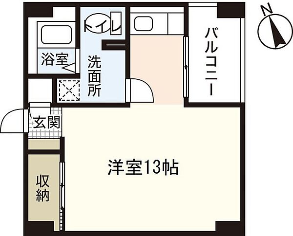 広島県広島市中区南竹屋町(賃貸マンション1R・3階・34.13㎡)の写真 その2