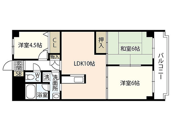 ジョイパレス高取駅前 ｜広島県広島市安佐南区高取北1丁目(賃貸マンション3LDK・7階・58.16㎡)の写真 その2