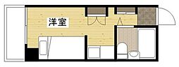 JR山陽本線 広島駅 徒歩12分の賃貸マンション 4階ワンルームの間取り
