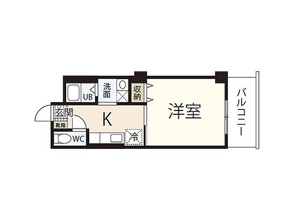 広島県広島市西区横川町1丁目(賃貸マンション1K・4階・31.00㎡)の写真 その2