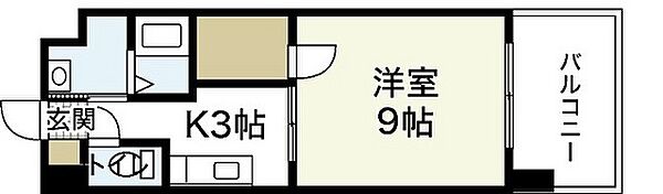 広島県広島市中区南竹屋町(賃貸マンション1K・9階・29.89㎡)の写真 その2