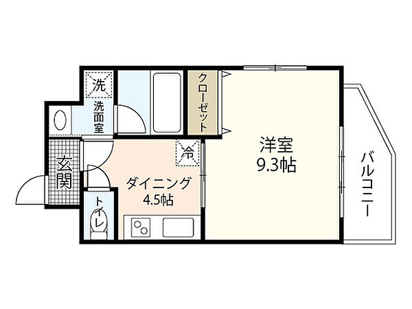 広島県広島市西区三篠町2丁目(賃貸マンション1DK・9階・30.04㎡)の写真 その2