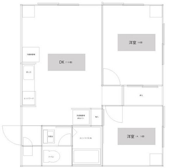 第2内野ビル ｜広島県広島市南区翠4丁目(賃貸マンション3DK・2階・43.50㎡)の写真 その2