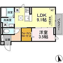 DMK-23  ｜ 広島県広島市西区草津本町（賃貸アパート1LDK・1階・34.14㎡） その2
