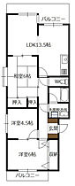 第2福永ビル  ｜ 広島県広島市安佐南区山本3丁目（賃貸マンション3LDK・2階・65.71㎡） その2