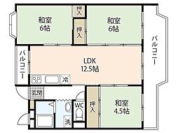フォレスト 2LDKの間取図画像