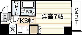 広島県広島市中区上幟町（賃貸マンション1K・7階・21.51㎡） その2