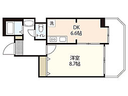 Marionette X 2階1DKの間取り