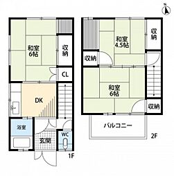 浅田メゾネット 1階3DKの間取り