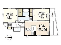 Ｇｒａｃｉｏｕｓ（グレーシャス）　A棟 1階2LDKの間取り