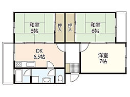 大塚西マンション 3DKの間取図画像