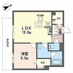 Ａｄｏｎｉｓ長束 1階1LDKの間取り