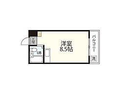 ハイネ大宮 ワンルームの間取図画像