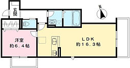 Arietta 303 1階1LDKの間取り