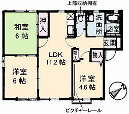 クレール　B棟 1階3LDKの間取り
