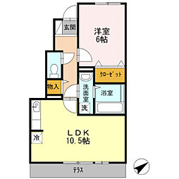 ILIMA 1LDKの間取図画像