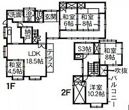 清水邸 5SLDKの間取り