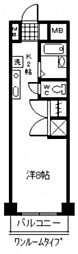 第三西十日市ビル 7階ワンルームの間取り