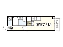 ステイタス小網 3階ワンルームの間取り