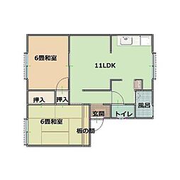 光タウニー 2LDKの間取図画像