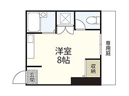 ファミール牛田 ワンルームの間取図画像