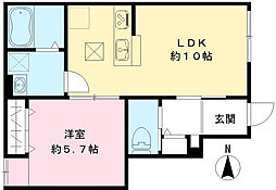 Ｇｌｏｒｉｏｓａ 1階1LDKの間取り