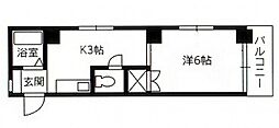 アポロビル 1Kの間取図画像
