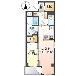 La Brisa 1階1LDKの間取り