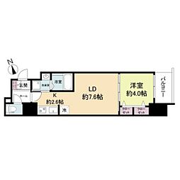 BPRレジデンス国泰寺(旧S-RESIDENCE国泰寺町二丁 11階1LDKの間取り