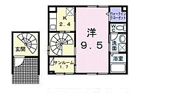 グランドールえみ 1Kの間取図画像