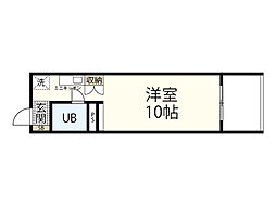 ロイヤル比治山 ワンルームの間取図画像
