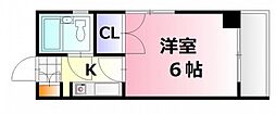 ウィング広瀬1 1Kの間取図画像