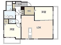 インフィールド山本 2LDKの間取図画像