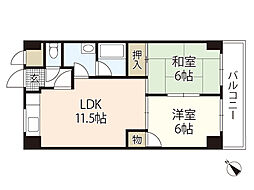 ドリームコートS 2LDKの間取図画像