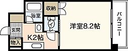 ラード・クルーセ 1Kの間取図画像