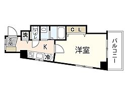 クレスト池之子 1Kの間取図画像